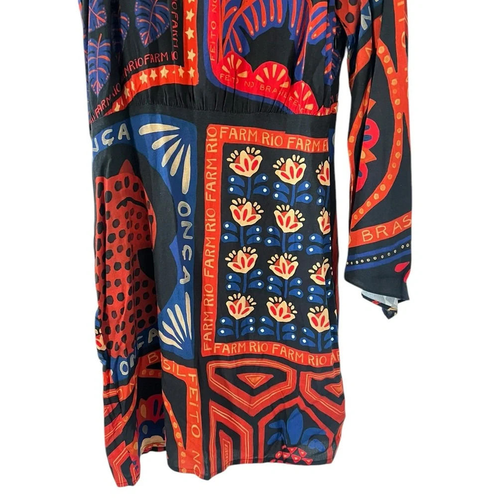 Farm Rio Anthropologie NEW One Shoulder Mini Dress - Picture 8 of 9
